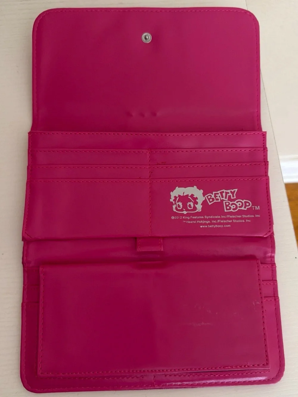 Betty Boop Hot Pink Embellished Clutch Wallet